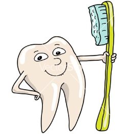 Tooth and toothbrush graphic